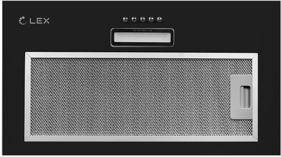 Вытяжка встраиваемая Lex GS Bloc LIGHT 600 черный управление: кнопочное (1 мотор) Вытяжка встраиваемая Lex GS Bloc LIGHT 600 черный управление: кнопочное (1 мотор)