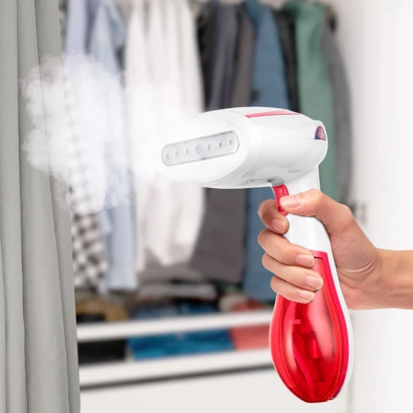 Отпариватель ручной Kitfort КТ-9192-1 1300Вт белый/малиновый Отпариватель ручной Kitfort КТ-9192-1 1300Вт белый/малиновый