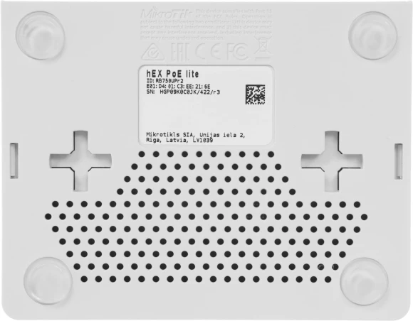 Роутер MikroTik hEX PoE lite (RB750UPR2) 10/100BASE-TX белый Роутер MikroTik hEX PoE lite (RB750UPR2) 10/100BASE-TX белый