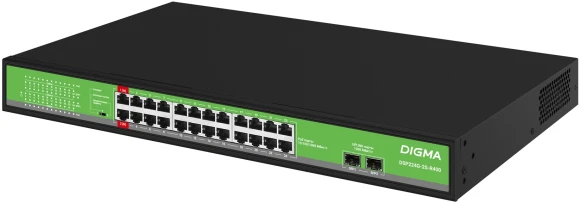 Коммутатор Digma DSP248G-2S-R800 DSP248G-2S-R800 V1 (L2) 48x1Гбит/с 2SFP 48PoE 48PoE+ 4PoE++ 800W неуправляемый