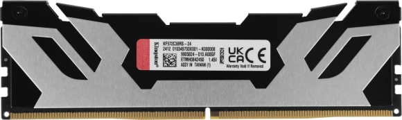 Память DDR5 24GB 7200MHz Kingston KF572C38RS-24 Fury Renegade Silver/Black RTL Gaming PC5-57600 CL38 DIMM 288-pin 1.45В single rank с радиатором Ret