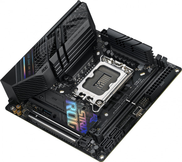 Материнская плата Asus ROG STRIX B760-I GAMING WIFI Soc-1700 Intel B760 2xDDR5 mini-ITX AC`97 8ch(7.1) 2.5Gg RAID+HDMI+DP