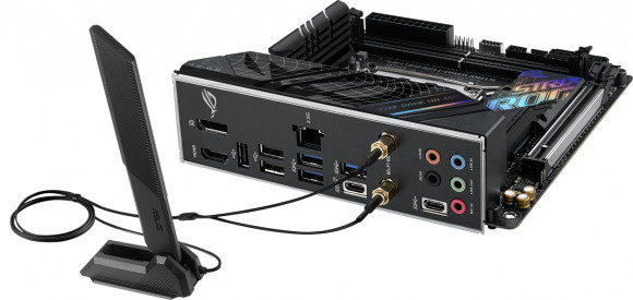 Материнская плата Asus ROG STRIX B760-I GAMING WIFI Soc-1700 Intel B760 2xDDR5 mini-ITX AC`97 8ch(7.1) 2.5Gg RAID+HDMI+DP