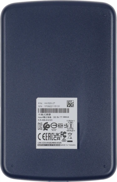 Жесткий диск A-Data USB3.1 2TB AHV320-2TU31-CBL HV320 2.5" синий Жесткий диск A-Data USB3.1 2TB AHV320-2TU31-CBL HV320 2.5" синий