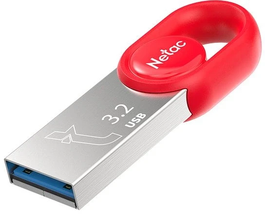 Флеш Диск Netac 128Gb UM2 NT03UM2N-128G-32RE USB3.2 серебристый/красный Флеш Диск Netac 128Gb UM2 NT03UM2N-128G-32RE USB3.2 серебристый/красный