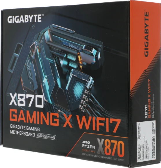 Материнская плата Gigabyte X870 GAMING X WIFI7 Socket AM5 AMD X870 ATX AC`97 8ch(7.1) 2.5Gg RAID+HDMI