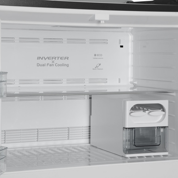 Холодильник Hitachi R-W660PUC7 GGR 2-хкамерн. серый стекло инвертер Холодильник Hitachi R-W660PUC7 GGR 2-хкамерн. серый стекло инвертер