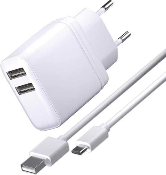 Сетевое зар./устр. BoraSCO 15W 3A 2xUSB универсальное черный (52581)