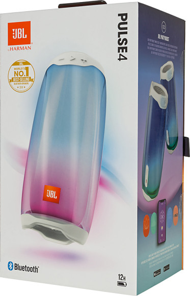 Колонка порт. JBL Pulse 4 белый 20W 1.0 BT 10м 7260mAh (JBLPULSE4WHTAM) Колонка порт. JBL Pulse 4 белый 20W 1.0 BT 10м 7260mAh (JBLPULSE4WHTAM)