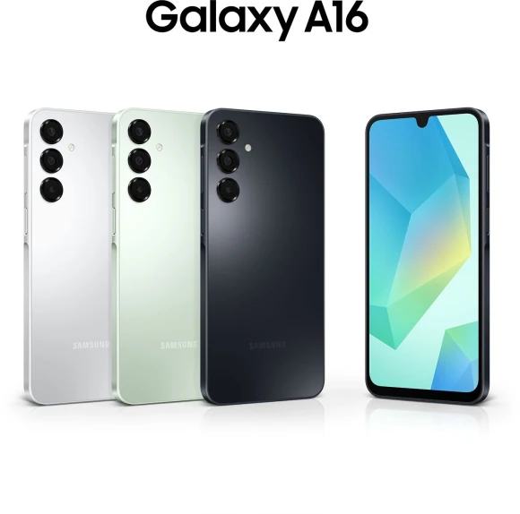 Смартфон Samsung SM-A165F Galaxy A16 128Gb 4Gb серебристый моноблок 3G 4G 2Sim 6.7" 1080x2340 Android 14 50Mpix 802.11 a/b/g/n/ac NFC GPS GSM900/1800 GSM1900 A-GPS microSD max1024Gb