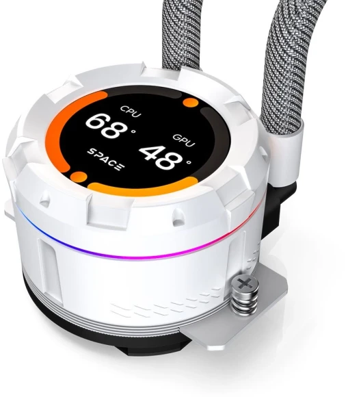 Система водяного охлаждения ID-Cooling SL360 XE ARGB Soc-AM5/AM4/1200/1700/1851 белый 4-pin 14-30dB Al+Cu LCD 350W Ret (SL360 XE WHITE)