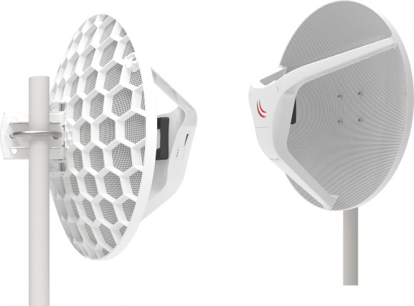 Повторитель беспроводного сигнала MikroTik Wireless Wire Dish (RBLHGG-60ADKIT) 10/100/1000 белый (упак.:2шт)