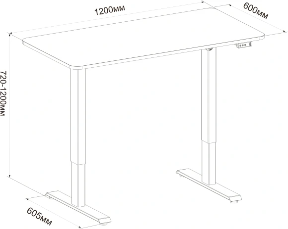 Стол для компьютера Cactus CS-ED-WWT электропривод столешница МДФ белый каркас белый