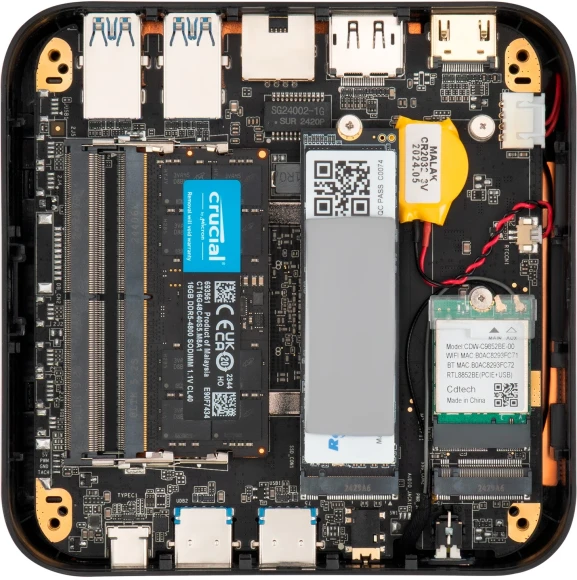 Неттоп IRU Tactio 525 Ryzen 7 6800H (3.2) 16Gb SSD1Tb 680M Windows 11 Pro GbitEth WiFi BT 120W черный (2113231)