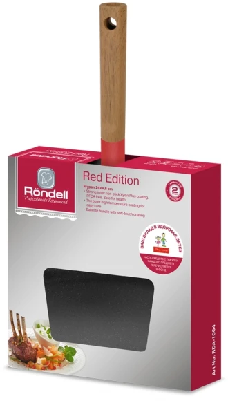 Сковорода Rondell Red Edition RDA-1004 круглая 24см покрытие: Xylan Plus ручка несъемная (без крышки) красный Сковорода Rondell Red Edition RDA-1004 круглая 24см покрытие: Xylan Plus ручка несъемная (без крышки) красный