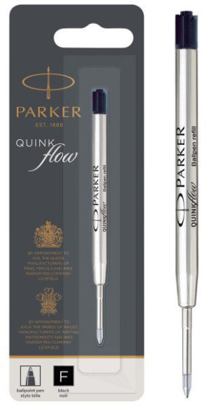 Стержень шариковый Parker QuinkFlow Z08 (1950367) F 0.8мм черные чернила блистер