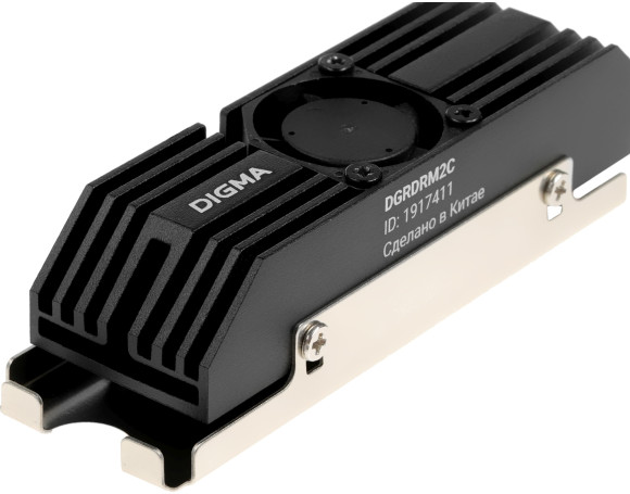 Радиатор для SSD Digma DGRDRM2C черный 20дБ металл Ret Радиатор для SSD Digma DGRDRM2C черный 20дБ металл Ret