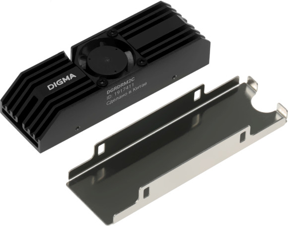 Радиатор для SSD Digma DGRDRM2C черный 20дБ металл Ret Радиатор для SSD Digma DGRDRM2C черный 20дБ металл Ret