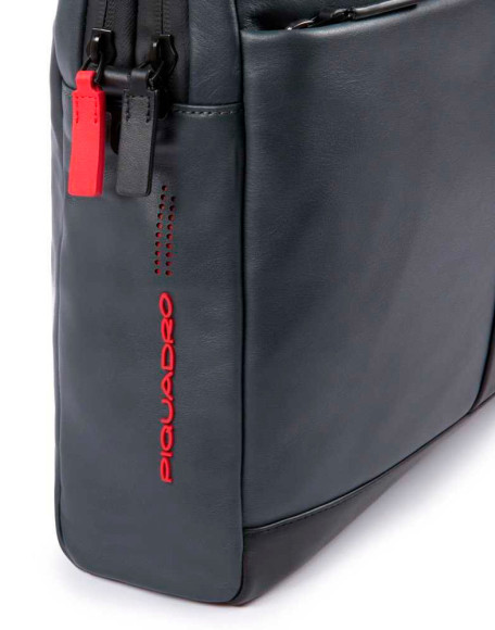 Сумка мужская Piquadro Urban CA3339UB00/GRN с отделением для ноутбука 15.6" серая/черная натур.кожа
