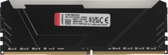 Память DDR4 2x32GB 3600MHz Kingston KF436C18BB2AK2/64 Fury Beast Black RGB RTL Gaming PC4-28800 CL18 DIMM 288-pin 1.35В dual rank с радиатором Ret Память DDR4 2x32GB 3600MHz Kingston KF436C18BB2AK2/64 Fury Beast Black RGB RTL Gaming PC4-28800 CL18 DIMM 288-pin 1.35В dual rank с радиатором Ret