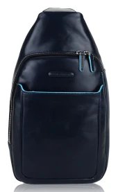 Рюкзак слинг мужской Piquadro Blue Square CA4827B2/BLU2 синий кожа Рюкзак слинг мужской Piquadro Blue Square CA4827B2/BLU2 синий кожа
