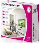 Кронштейн для телевизора Ultramounts UM902 черный 23"-55" макс.30кг настенный поворотно-выдвижной и наклонный Кронштейн для телевизора Ultramounts UM902 черный 23"-55" макс.30кг настенный поворотно-выдвижной и наклонный