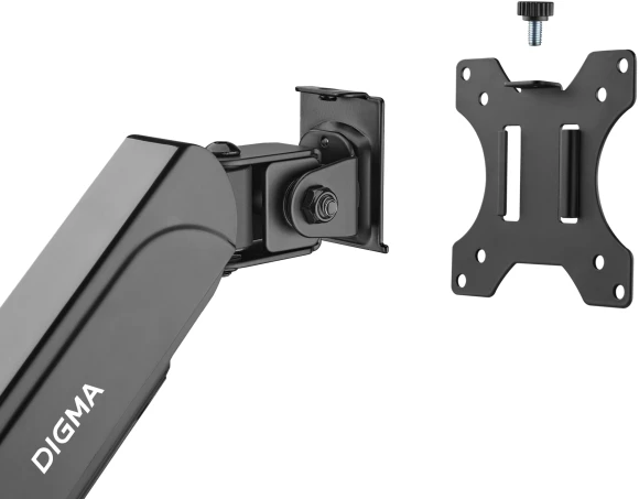 Кронштейн для мониторов ЖК Digma D-MM202D черный 17"-32" макс.9кг крепление к столешнице поворот и наклон