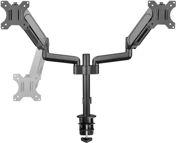 Кронштейн для мониторов ЖК Digma D-MM202D черный 17"-32" макс.9кг крепление к столешнице поворот и наклон