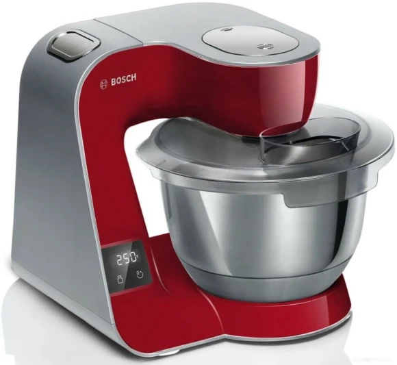 Кухонная машина Bosch Mum5 MUM5X планетар.вращ. 1000Вт красный/серый