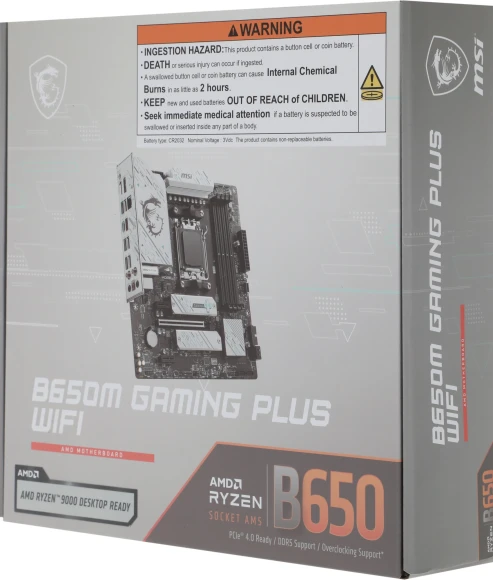 Материнская плата MSI B650M GAMING PLUS WIFI Socket AM5 AMD B650 4xDDR5 mATX AC`97 8ch(7.1) 2.5Gg RAID+VGA+HDMI+DP