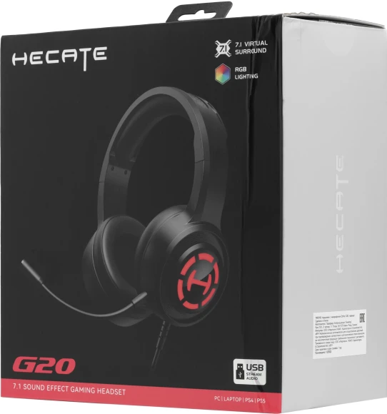 Наушники с микрофоном Edifier G20 черный 2.2м мониторные USB оголовье Наушники с микрофоном Edifier G20 черный 2.2м мониторные USB оголовье