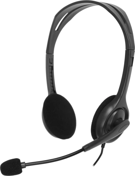 Наушники с микрофоном Logitech H111 серый 2.35м накладные оголовье (981-000588)