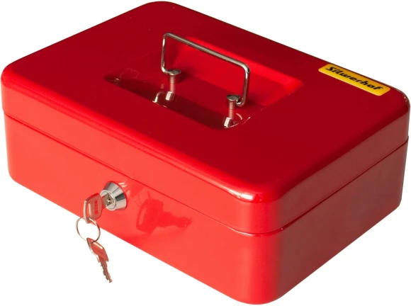 Ящик для денег Silwerhof Daily 90x250x180 красный сталь 1.17кг Ящик для денег Silwerhof Daily 90x250x180 красный сталь 1.17кг
