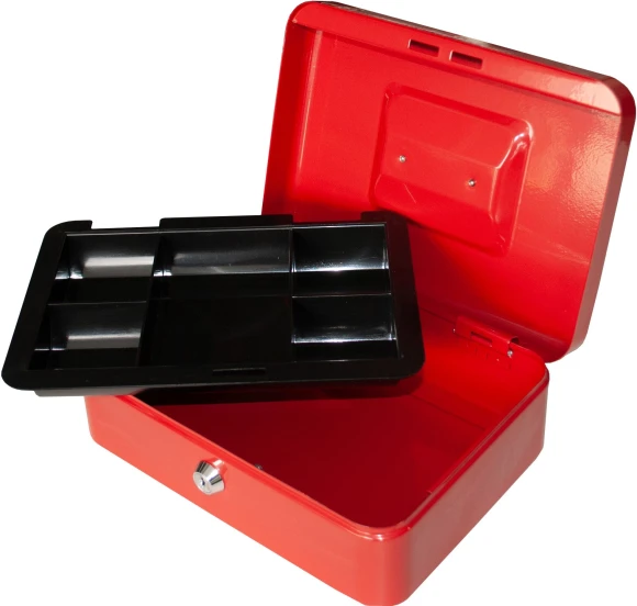 Ящик для денег Silwerhof Daily 90x250x180 красный сталь 1.17кг Ящик для денег Silwerhof Daily 90x250x180 красный сталь 1.17кг