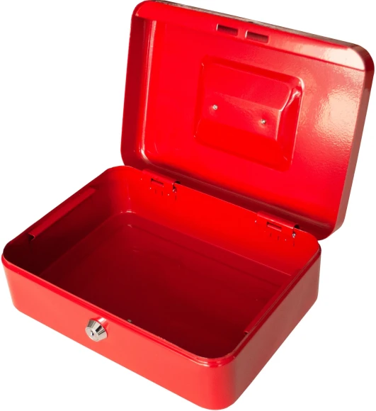 Ящик для денег Silwerhof Daily 90x250x180 красный сталь 1.17кг Ящик для денег Silwerhof Daily 90x250x180 красный сталь 1.17кг