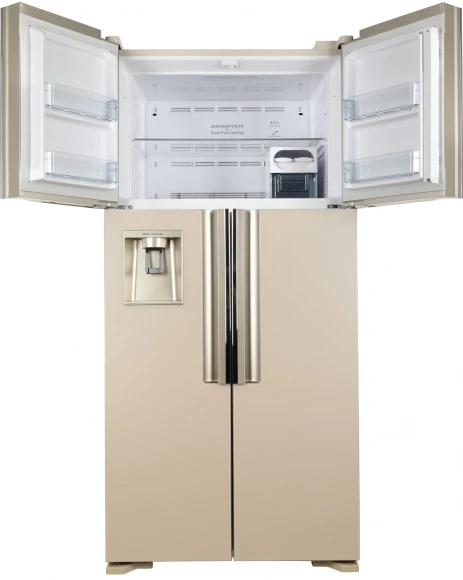 Холодильник Hitachi R-W660PUC7 GBE 2-хкамерн. бежевый стекло инвертер Холодильник Hitachi R-W660PUC7 GBE 2-хкамерн. бежевый стекло инвертер