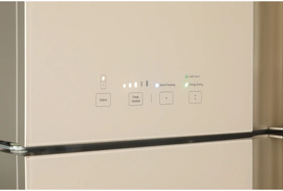 Холодильник Hitachi R-W660PUC7 GBE 2-хкамерн. бежевый стекло инвертер Холодильник Hitachi R-W660PUC7 GBE 2-хкамерн. бежевый стекло инвертер