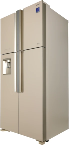 Холодильник Hitachi R-W660PUC7 GBE 2-хкамерн. бежевый стекло инвертер Холодильник Hitachi R-W660PUC7 GBE 2-хкамерн. бежевый стекло инвертер
