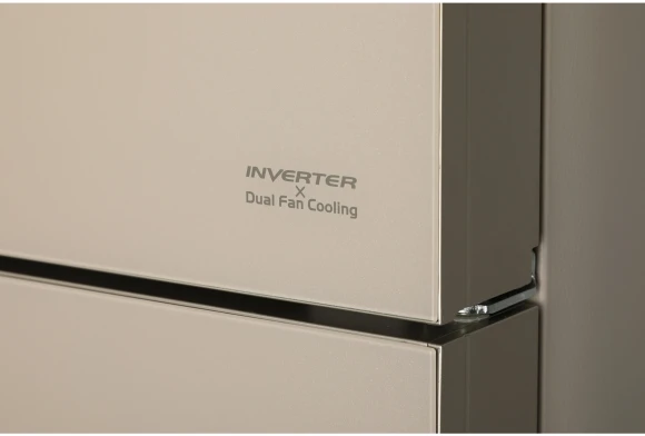 Холодильник Hitachi R-W660PUC7 GBE 2-хкамерн. бежевый стекло инвертер Холодильник Hitachi R-W660PUC7 GBE 2-хкамерн. бежевый стекло инвертер