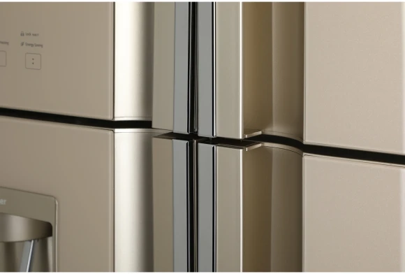 Холодильник Hitachi R-W660PUC7 GBE 2-хкамерн. бежевый стекло инвертер Холодильник Hitachi R-W660PUC7 GBE 2-хкамерн. бежевый стекло инвертер