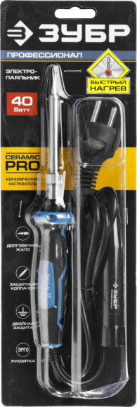 Паяльник Зубр Профессионал 55413-40 электрический 40Вт Паяльник Зубр Профессионал 55413-40 электрический 40Вт