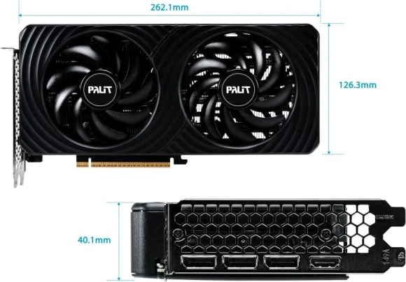 Видеокарта Palit PCI-E 5.0 PA-RTX5060 DUAL NVIDIA GeForce RTX 5060 8Gb 128bit GDDR7 2280/28000 HDMIx1 DPx3 HDCP Ret Видеокарта Palit PCI-E 5.0 PA-RTX5060 DUAL NVIDIA GeForce RTX 5060 8Gb 128bit GDDR7 2280/28000 HDMIx1 DPx3 HDCP Ret