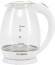 Чайник электрический Hyundai HYK-G2409 1.7л. 2200Вт белый/серебристый корпус: стекло/пластик