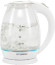 Чайник электрический Hyundai HYK-G2409 1.7л. 2200Вт белый/серебристый корпус: стекло/пластик