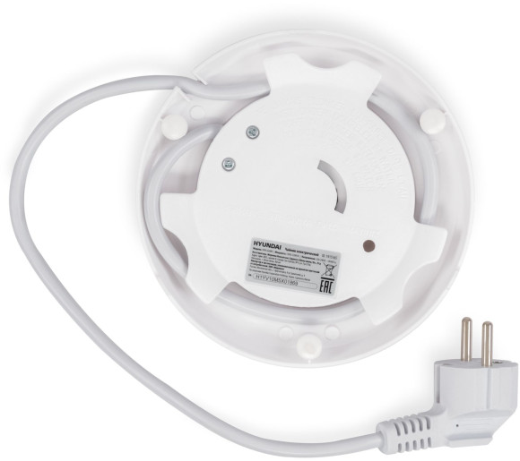 Чайник электрический Hyundai HYK-G2409 1.7л. 2200Вт белый/серебристый корпус: стекло/пластик