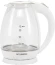 Чайник электрический Hyundai HYK-G2409 1.7л. 2200Вт белый/серебристый корпус: стекло/пластик