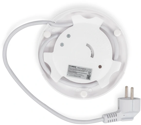 Чайник электрический Hyundai HYK-G2409 1.7л. 2200Вт белый/серебристый корпус: стекло/пластик