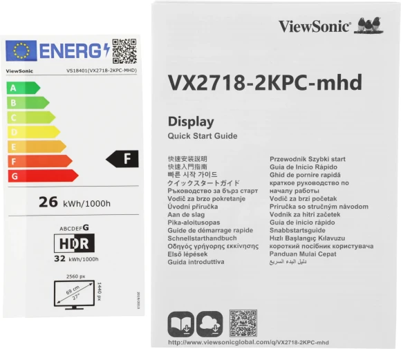 Монитор ViewSonic 27" VX2718-2KPC-MHD черный VA LED 16:9 HDMI M/M матовая 250cd 178гр/178гр 2560x1440 165Hz FreeSync Premium DP 2K 3.9кг Монитор ViewSonic 27" VX2718-2KPC-MHD черный VA LED 16:9 HDMI M/M матовая 250cd 178гр/178гр 2560x1440 165Hz FreeSync Premium DP 2K 3.9кг