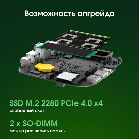 Неттоп Digma Pro Minimax X5 i7 13620H (2.4) 16Gb SSD512Gb UHDG Windows 11 Pro GbitEth WiFi BT 100W серебристый (DPP7-ADXW01)
