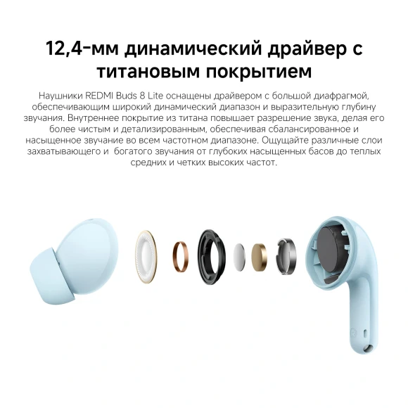 Гарнитура внутриканальные Xiaomi Redmi Buds 8 Lite синий беспроводные bluetooth в ушной раковине (BHR08OJGL) Гарнитура внутриканальные Xiaomi Redmi Buds 8 Lite синий беспроводные bluetooth в ушной раковине (BHR08OJGL)